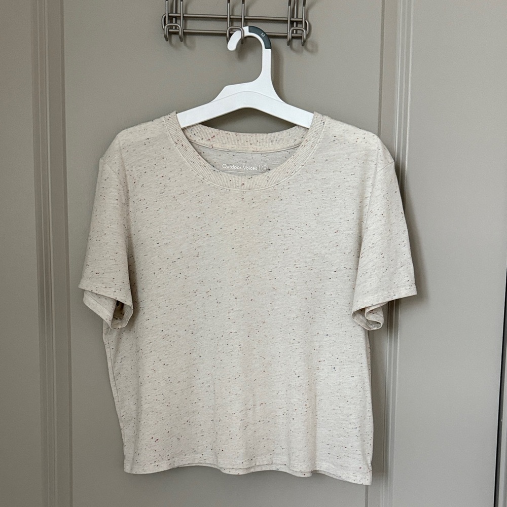 Outdoor Voices Confetti Boxy Cropped Tee - Size M